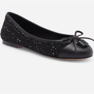 Kurt Geiger London Brixton Ballerina Flats Black Sequins Size 42